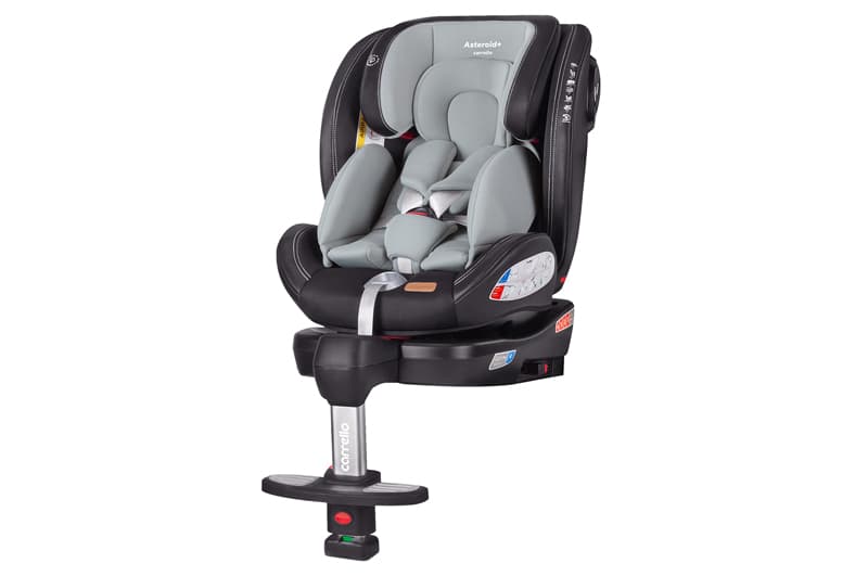 Автокрісло CRL-15801 "Asteroid+" Marble Grey 0+1/2/3 ISOFIX з поворотом та опорною стійкою CARRELLO