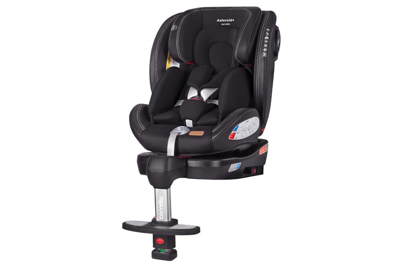 Автокрісло CRL-15801 "Asteroid+" Onyx Black 0+1/2/3 ISOFIX з поворотом та опорною стійкою CARRELLO
