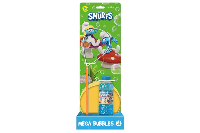 Бульбашки мильні 200637 "Mega Bubbles з тарілкою Смурфики" об'єм 450 мл DoDo
