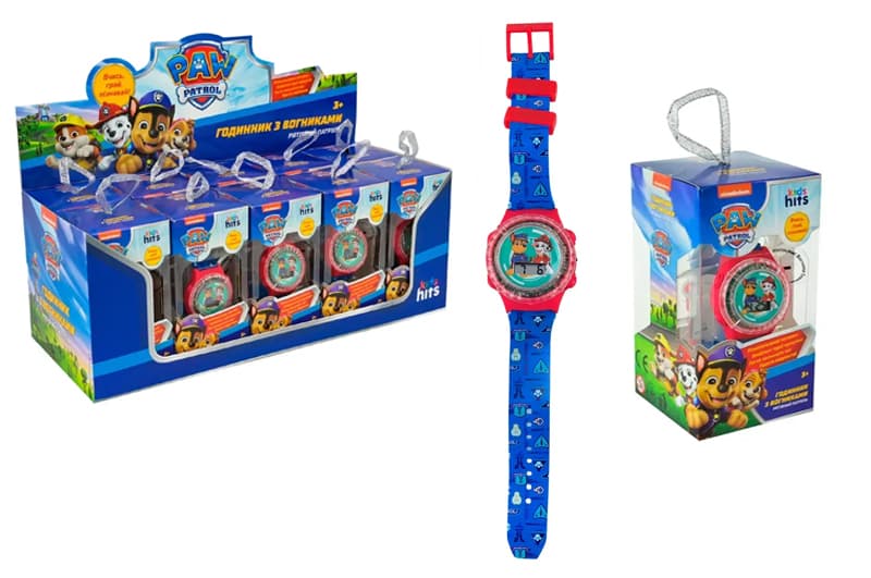 Годинник KH75/002L Paw Patrol зі світлом, дисплей бокс
