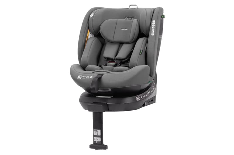 Автокрісло CRL-16002 Octopus Seashell Grey i-Size 40-150 см ISOFIX, поворот, опорна стійка CARRELLO