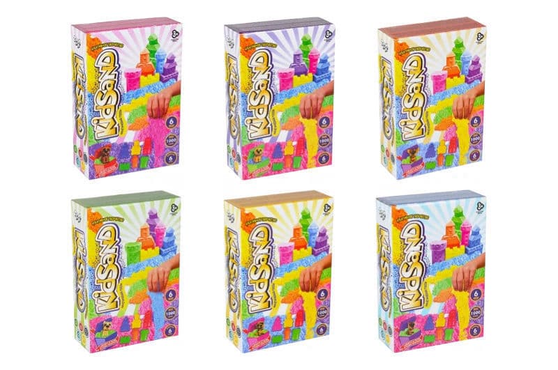 Набір з кінетичним піском KS-04-10,11,12,13,14,15U "KidSand" 1000 гр. в коробці DANKO