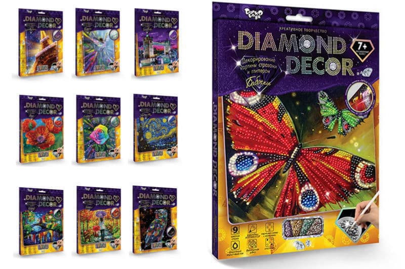 Набір для творчості DD-01-01,02..07,09,10,11 "DIAMOND DECOR" DANKO