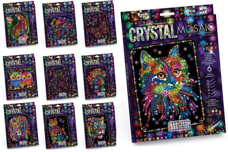 Набір для творчості CRM-01-01,02,03,04...10 "CRYSTAL MOSAIC" DANKO