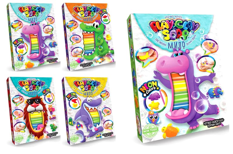 Набір для творчості PCS-03-01U,02U,03U,04U "Пластилінове Мило "PLAY CLAY SOAP" середній DANKO