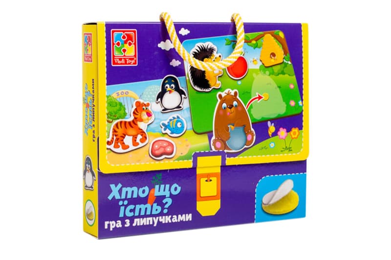 Гра з липучками 'Хто що їсть?' VT1302-27 (укр) Vladi Toys