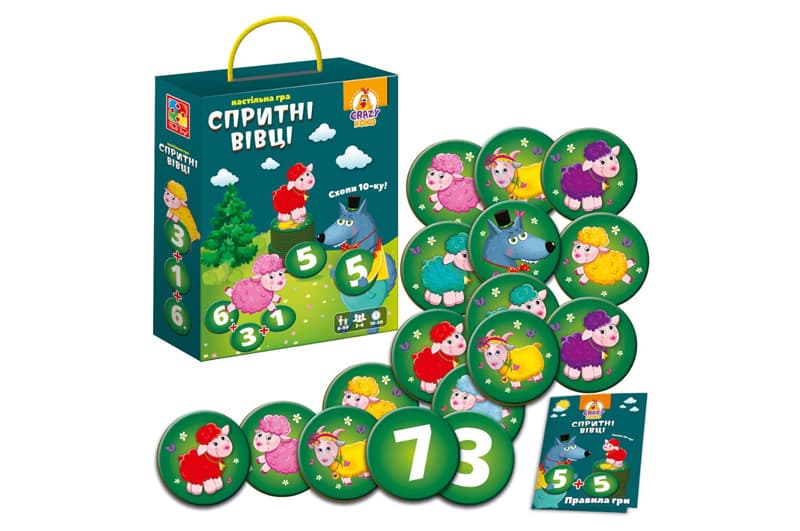 Настільна гра Vladi Toys Crazy Koko «Спритні вівці. Схопи 10-ку» VT8033-07