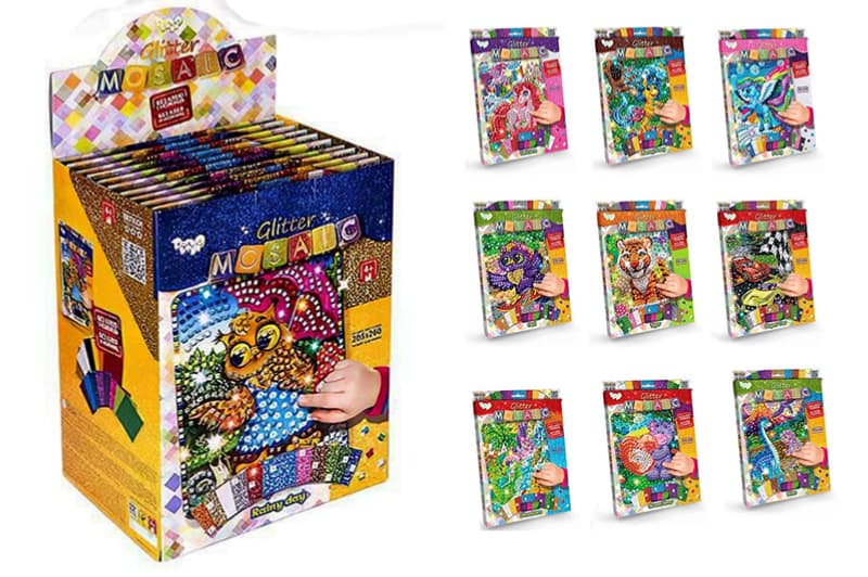 Набір для творчості БМ-03-01,02,03,04,05...10 "Блискуча мозаїка "Glitter Mosaic" DANKO