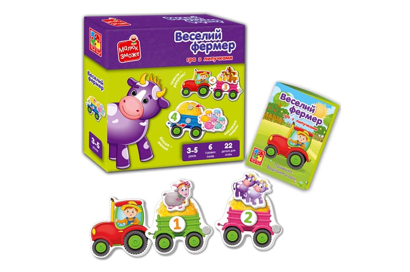 Розвивальна гра «Веселий фермер» з липучками Vladi Toys VT2100-13