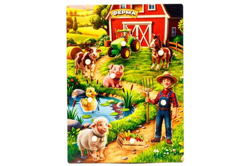 Сортер на липучках Puz-88755 "Моя ферма" PuzzleOk
