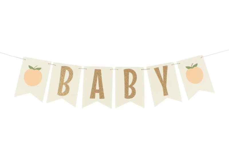 Гірлянда паперова прапорці "BABY"
