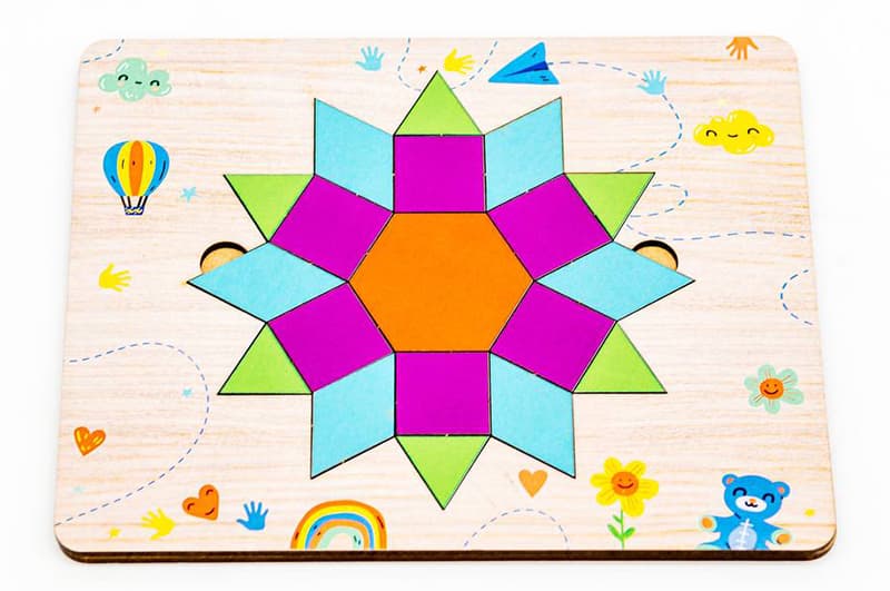 Головоломка дерев'яна Puz-15975 "Танграм Зірочка" р.17х14х0,6 см PuzzleOk