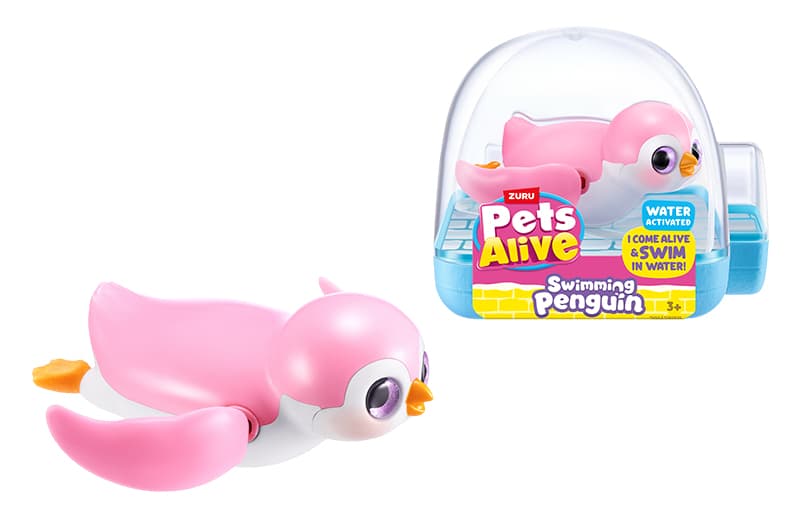 Інтерактивна іграшка 9573B Pets Alive S1, пінгвінчик, рожевий Pets & Robo Alive